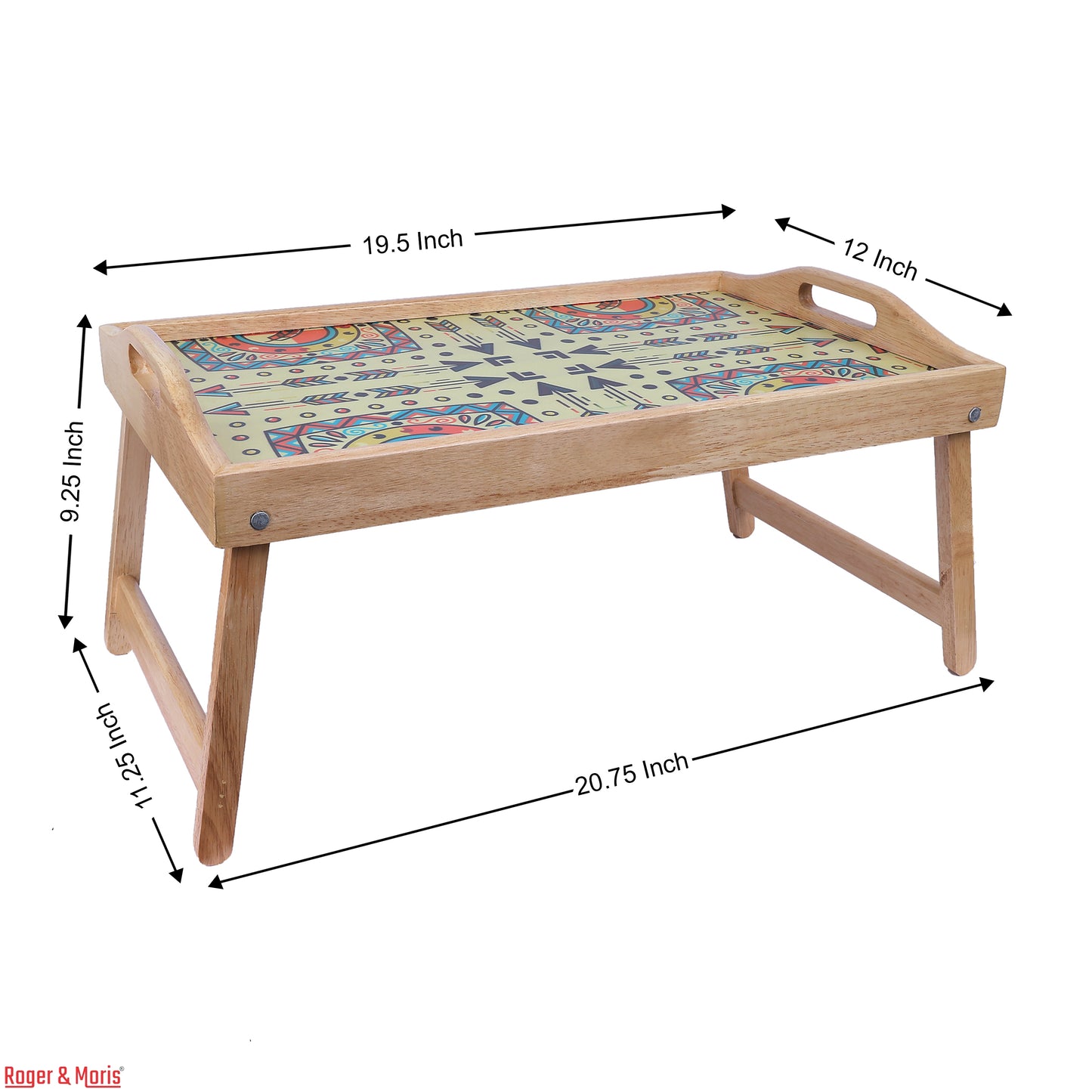 ROGER & MORIS Breakfast Folding Table (Rubber Wood) (Size 49.5cm X 31cm X 6cm)