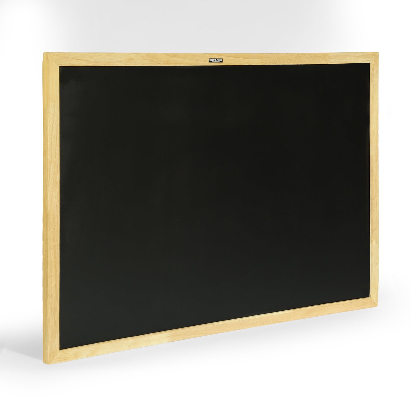 Roger & Moris Wooden (Rubber Wood) Framed Chalk Board - Non Magnetic, Lightweight for Home, Office and School (Black, Size : 2 feet x 2 feet)