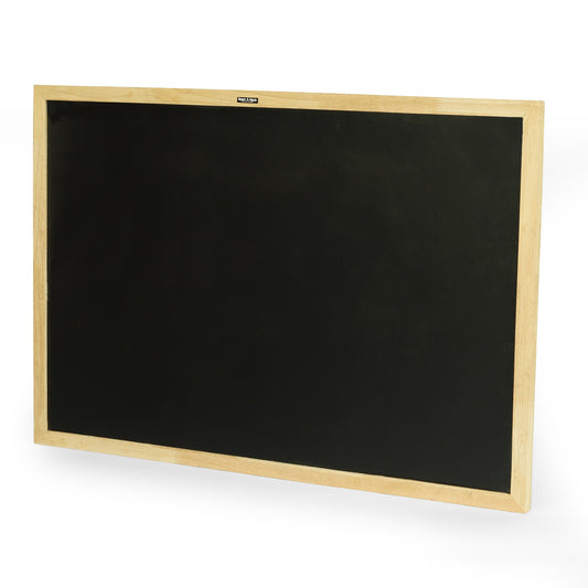 Roger & Moris Wooden (Rubber Wood) Framed Chalk Board - Non Magnetic, Lightweight for Home, Office and School (Black, Size : 2 feet x 1 foot)