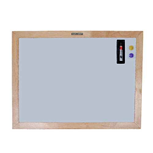 White Board Magnetic Rubber Wood Framing Combo